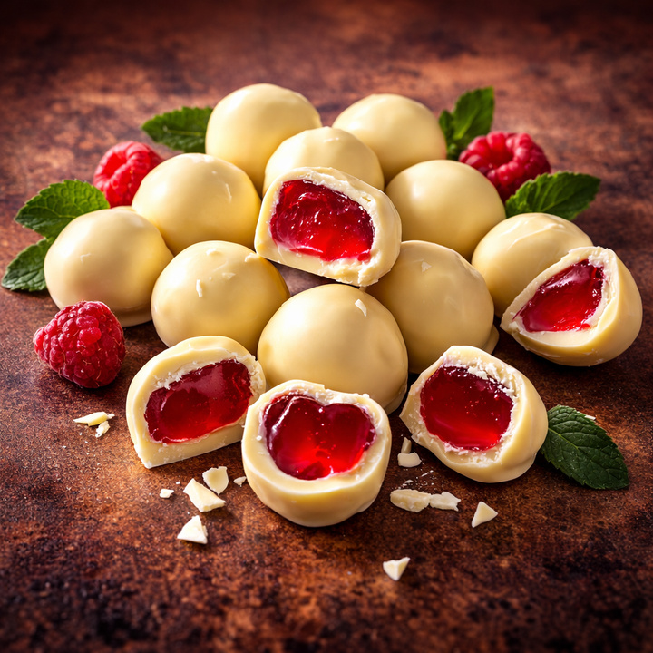 White Chocolate Raspberries